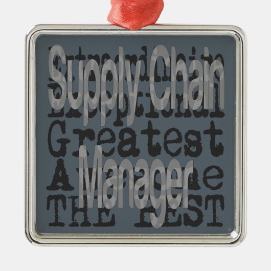 Extraordinaire manager toeleveringsketen metalen ornament (Voorkant)