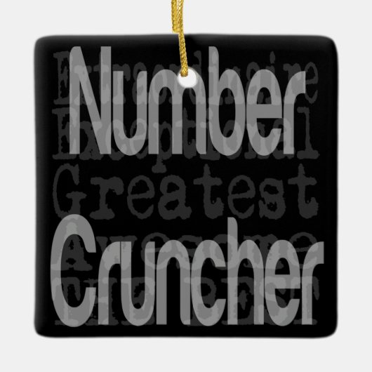 Extraordinaire nummerbak keramisch ornament (Voorkant)