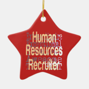 Extraordinaire personeelsrecruiter keramisch ornament