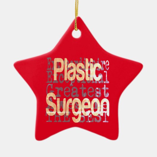 Extraordinaire plastische chirurg keramisch ornament (Voorkant)