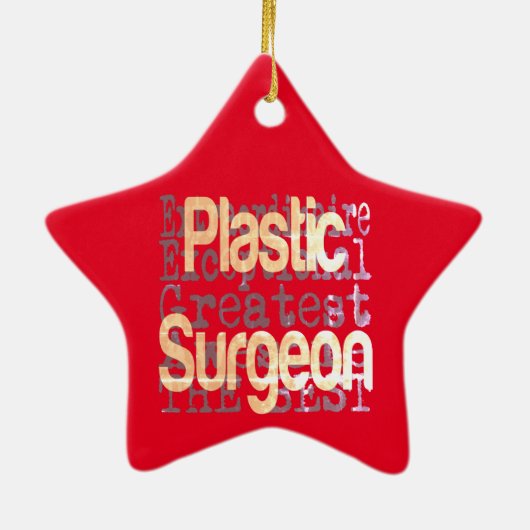 Extraordinaire plastische chirurg keramisch ornament (Achterkant)