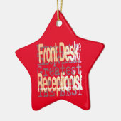 Extraordinaire receptionist voor voorbureau keramisch ornament (Links)