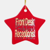 Extraordinaire receptionist voor voorbureau keramisch ornament (Achterkant)
