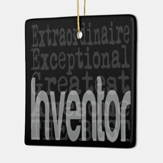 Extraordinaire uitvinder keramisch ornament (Links)