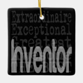 Extraordinaire uitvinder keramisch ornament (Voorkant)