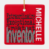 Extraordinaire uitvinder keramisch ornament (Achterkant)