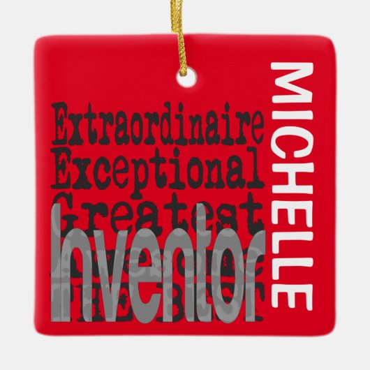 Extraordinaire uitvinder keramisch ornament (Voorkant)