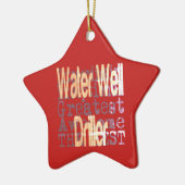 Extraordinaire waterboormachine keramisch ornament (Links)