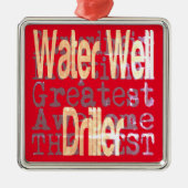 Extraordinaire waterboormachine metalen ornament (Voorkant)