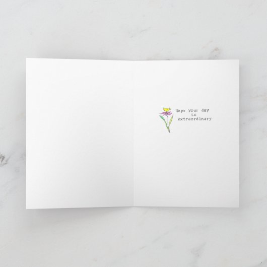 "Extraordinary" Birthday Card Kaart (Binnen)