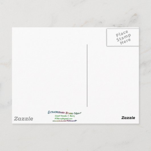 Extraordinary Starry Night Briefkaart (Achterkant)