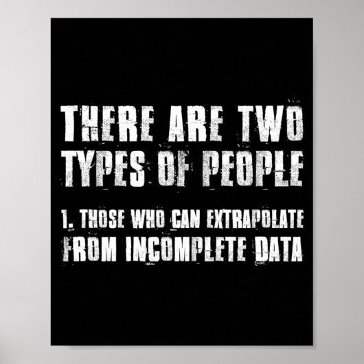 Extrapoleren Van Onvolledige Gegevens Twee Persone Poster (Voorkant)