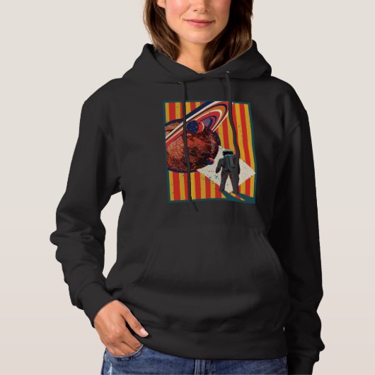 extraterrestrial  astronaut in space science ficti hoodie (Voorkant)