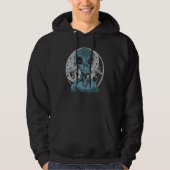 Extraterrestrial Life Believers  Full Moon  Alien  Hoodie (Voorkant)