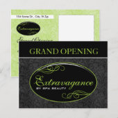 Extravagance Promo Uitnodiging Briefkaart (Voorkant / Achterkant)