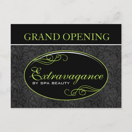 Extravagance Promo Uitnodiging Briefkaart (Voorkant)