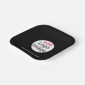 Extravagant bedrijfsmerk Aangepast merk zwart Papieren Bordje (Gebogen)