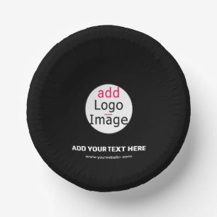 Extravagant bedrijfsmerk Aangepast merk zwart Papieren Kommen