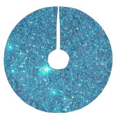 Extravagant Blauwgroen blauw glitter Kerstboom Rok (Voorkant)