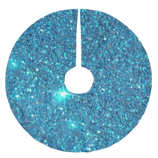 Extravagant Blauwgroen blauw glitter Kerstboom Rok (Voorkant)