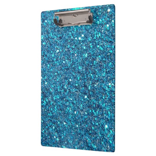 Extravagant Blauwgroen blauw glitter Klembord (Links)