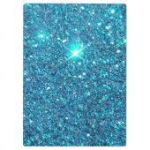 Extravagant Blauwgroen blauw glitter Klembord (Achterkant)