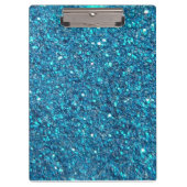 Extravagant Blauwgroen blauw glitter Klembord (Voorkant)