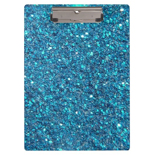 Extravagant Blauwgroen blauw glitter Klembord (Voorkant)