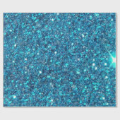 Extravagant Blue Glitter Shine Cadeaupapier (Vlak)