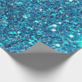 Extravagant Blue Glitter Shine Cadeaupapier (Hoek)