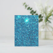 Extravagant Blue Glitter Shine Kaart (Staand voorkant)