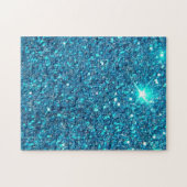 Extravagant Blue Glitter Shine Legpuzzel (Horizontaal)