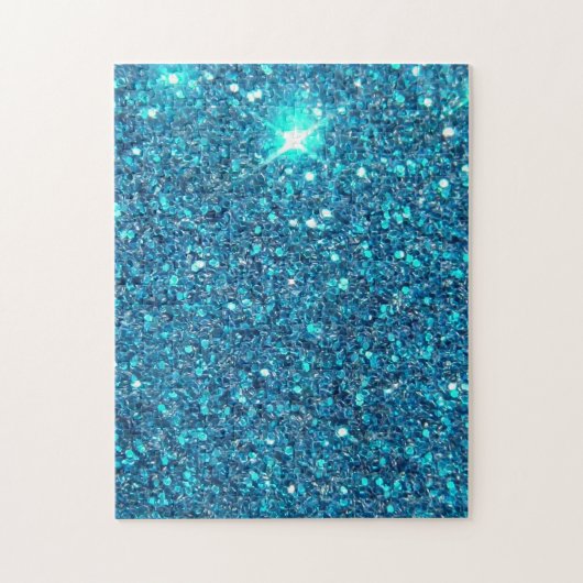Extravagant Blue Glitter Shine Legpuzzel (Verticaal)