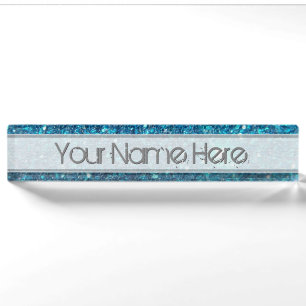 Extravagant Blue Glitter Shine Naambordje