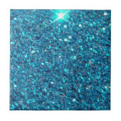 Extravagant Blue Glitter Shine Tegeltje (Voorkant)