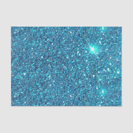 Extravagant Blue Glitter Shine Tissuepapier (Voorkant)