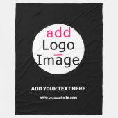 Extravagant Business Chic Custom Zwart Groot Fleece Deken (Voorkant)