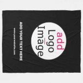 Extravagant Business Chic Custom Zwart Groot Fleece Deken (Voorkant (Horizontaal))