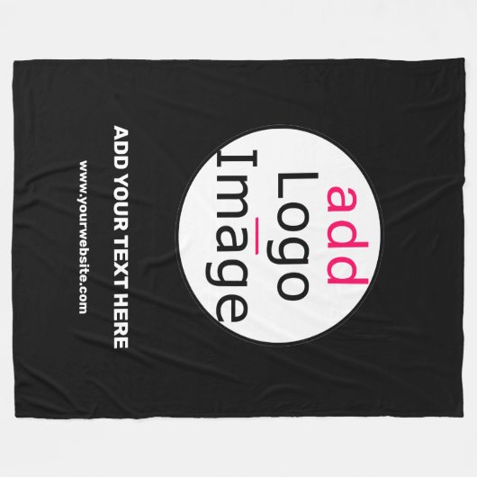 Extravagant Business Chic Custom Zwart Groot Fleece Deken (Voorkant (Horizontaal))