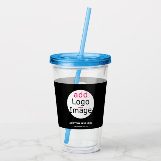 Extravagant Business Chic  Logo Black Acryl Drinkbeker (Achterkant)