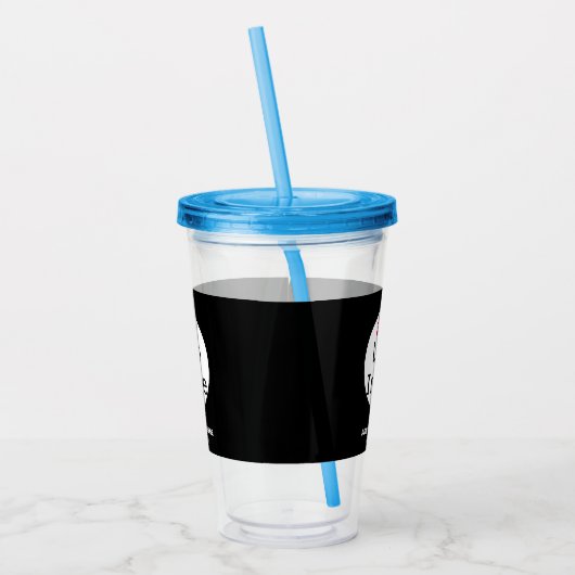Extravagant Business Chic  Logo Black Acryl Drinkbeker (Links)