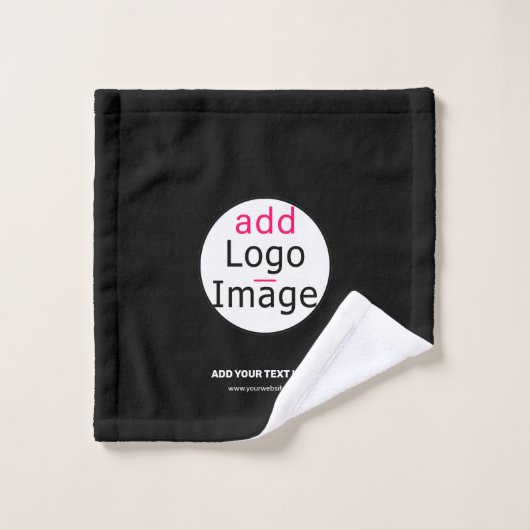 Extravagant Business Chic Logo Black Bad Handdoek (Wasdoekje)
