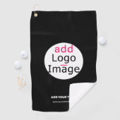 Extravagant Business Chic Logo Black Golfhanddoek (Insitu)