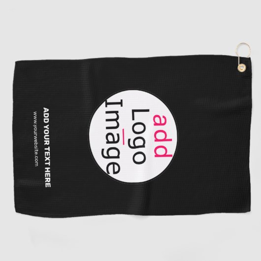 Extravagant Business Chic  Logo Black Golfhanddoek (Horizontaal)