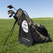 Extravagant Business Chic Logo Black Golfhanddoek (Groen)