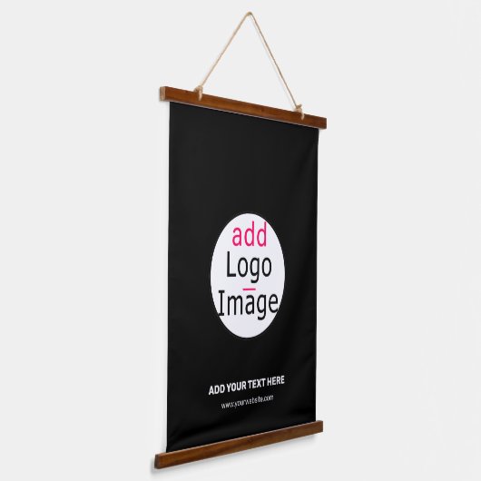 Extravagant Business Chic  Logo Black Hangend Wandkleed (Gebogen)