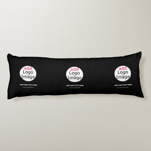 Extravagant Business Chic Logo Black Lichaamskussen (Achterkant)
