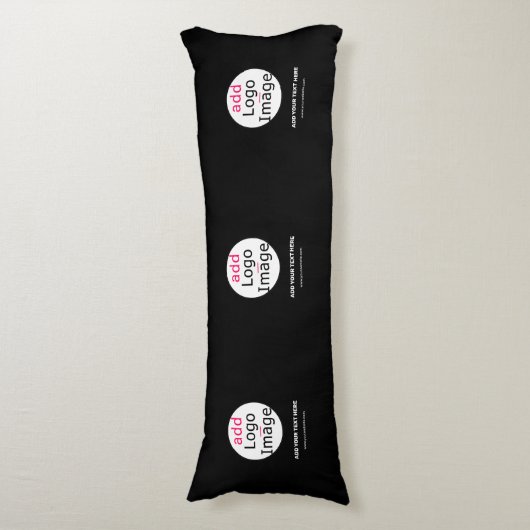 Extravagant Business Chic Logo Black Lichaamskussen (Voorkant Verticaal)