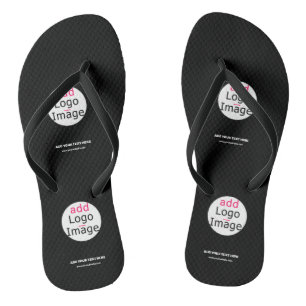 Extravagant Business Chic  Logo Black Teenslippers