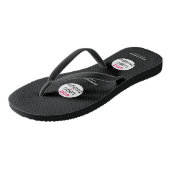 Extravagant Business Chic Logo Black Teenslippers (Schuin)